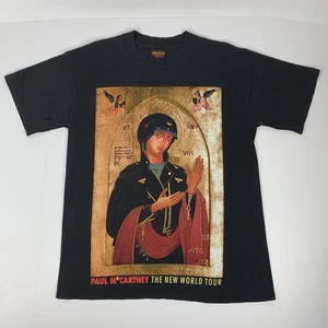 Camiseta De Colección Paul McCartney Nueva Gira Mundial Motociclista Banda Camiseta Talla Grande [Rojo Seco] - Imagen 1 de 11