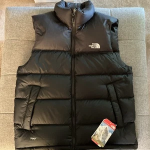 The North Face Nuptse Vest 700 Down Fill Black Men's Medium - Picture 1 of 13