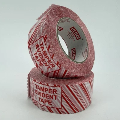 2X Uline 2 Inch Tamper Evident Packing Tape Rolls S-9926 Industrial 2.5MIL NEW - Image 1 of 4