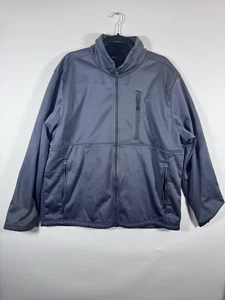 Swiss Tech Mens XL Gray Windbreaker Jacket Fleece Lined Zip Up Outdoor Hiking - Picture 1 of 9