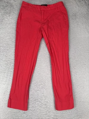 Pantalones Patagonia Para Mujer 2 Rojo Algodón Orgánico Elástico Chino Tobillo Informal Pantalones Foto 1 de 4