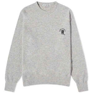 BNWT Authentic Acne Studios Men's Jumper Kiza Alpaca Logo Crew Knit  Grey XXL - Picture 1 of 10