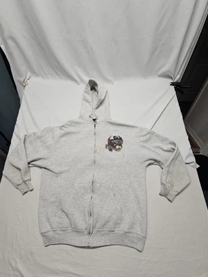 80's Distressed Full Zip Port Huron MI Harley Davidson Hoodie Sz XL Made in USA - Image 1 of 4