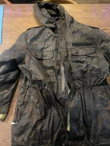 German Army Bundeswehr Flecktarn Black Camo Parka With Liner Medium Regular - Picture 1 of 5
