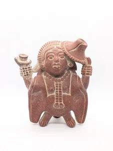 Estatuilla de arcilla de terracota maya azteca de cerámica de colección estatua escultura popular 1973 - Imagen 1 de 9