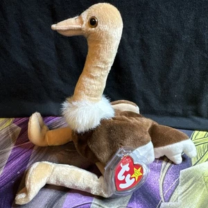 Stretch The Ostrich Ty Beanie Babies With Tags - Bild 1 von 3