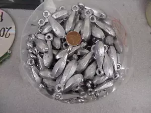 1 oz Lead Bank Sinkers (50) catfishing weights - Picture 1 of 2