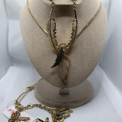 Betsey Johnson Gold Feather *BUNDLE SET* - Image 1 of 4