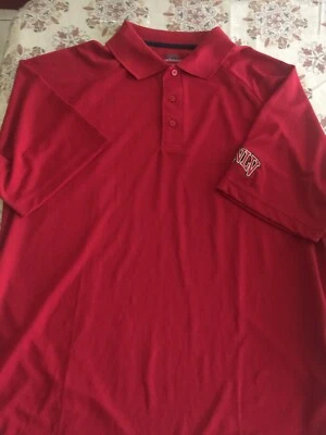 Красная мужская рубашка-поло с коротким рукавом на пуговицах UNLV Rebels Golf Lg Extreme Perf - Изображение 1 из 4