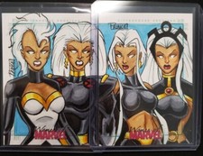 2013 Women of Marvel Storm Sketch Card Set 2 Piece Buddy Prince 1/1 All Gens