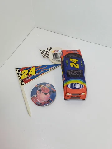Vintage Jeff Gordon Nascar Speedie Beanie Pin Plastic Pennant Cover