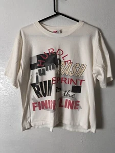 Camiseta vintage de una sola puntada “Run To The Finish” Y2K XL para mujer - Imagen 1 de 6