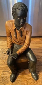 Vintage Fiberglass Jazz Drummer Statue  - Picture 1 of 9