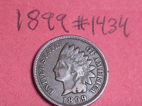 1899 - US Indian Head Cent Penny #1434 Cover