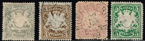 German State- BAVARIA Scott #58...70 (10) Used F - Picture 1 of 3