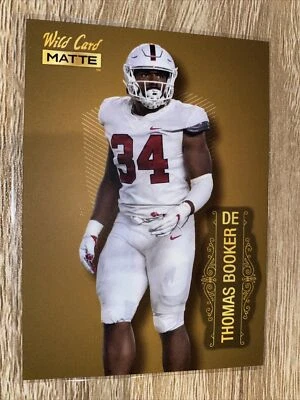 Thomas Booker 2022 Wild Card Matte #MB-103 Gold RC Stanford Houston Texans HOT - Image 1 of 4