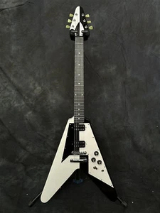 Flying V Michael Schenker Electric Guitar HH Pickups HPL Fretboard 22 Fret White - Picture 1 of 10