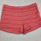 Artisan Shorts Womens 12 Red Striped Knit