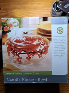 Natural Holiday Collection Red Cherry 🍒 Blossom Floater Bowl (Glass) - Picture 1 of 5