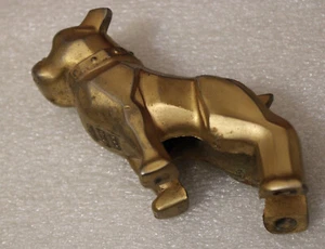 MACK BULLDOG GOLD-TONE HOOD ORNAMENT VINTAGE PATENT 87931 TRUCK MASCOT - Picture 1 of 8