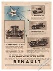 1932 Renault car Nervastella  vintage print ad