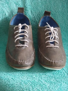 NEUER, flacher Schuh - Moccasinart "Laura B.", Gr. 38 bzw. 5, Weite H, grünbraun - Bild 1 von 7