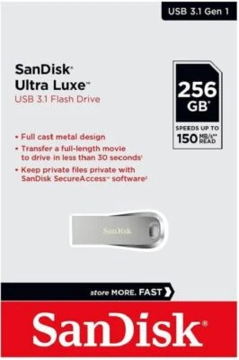 SanDisk Ultra Luxe 256GB 3.1 USB флэш-накопитель SDCZ74-256G-G46 - Изображение 1 из 3