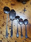 Lot 5 Vtg Flatware Spoons And Ladels; Roger's & Bro, Reliance, Associated Silver