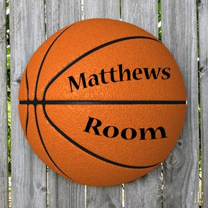 CUSTOM PERSONALIZED BASKETBALL ROUND METAL SIGN - Picture 1 of 1