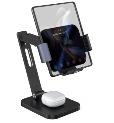 Soporte de cargador inalámbrico para tableta y teléfono 2 en 1 para escritorio USB C 15W Dearhot | NUEVO Foto 1 de 4