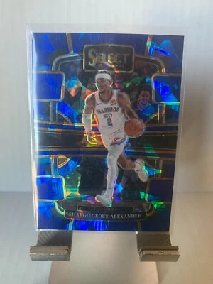 2023-24 Panini Select Concourse Blue Cracked Ice Shai Gilgeous-Alexander #57 - Image 1 of 2
