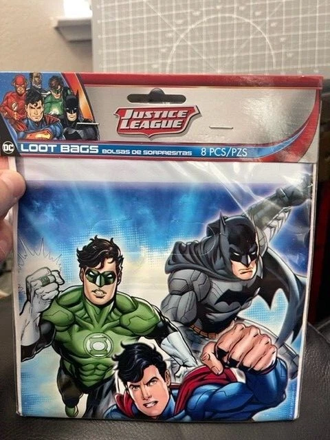 Justice League Treat Loot Bags 8pcs Party Favors Supplies