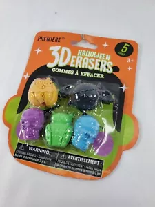 5 Pezzi Gomme 3D Halloween 1 Confezione 5 Gomme 3D Nuove! Decorazioni Halloween - Foto 1 di 4