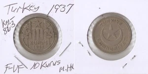 Turkey 10 KURUS 1937 - Picture 1 of 1