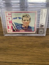 Colts Ted Hendricks "HOF 90" Signed 1972 Topps #93 Rookie Card Auto 10! BAS Slab