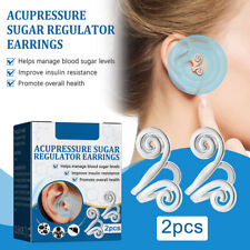 1 par de pendientes adelgazantes de acupresión clip para puño de oreja sin perforación pérdida de peso _cu