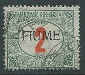 1918-19 USATO FIUME SEGNATASSE 2 F SOPRASTAMPA A MANO V TIPO - F7.6 - Picture 1 of 1