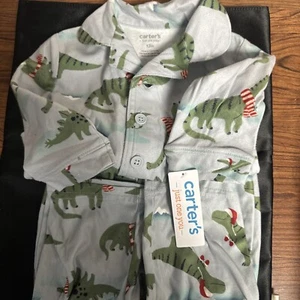 Carter's Toddler Boys' 2pc Comfy Soft Dinosaurs Pajama Set 12Months NwT - Picture 1 of 4