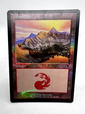 MTG Magic The Gathering Odyssey Land Mountain Common Foil LP - Image 1 of 2