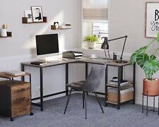 L-Shape Computer Desk Office Workstation Corner Study Desk With Shelf LWD72MB
