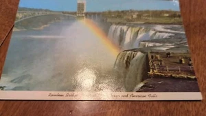 Rainbow Bridge Prospect Point Tower and American Falls Niagara Falls Postcard - Picture 1 of 8