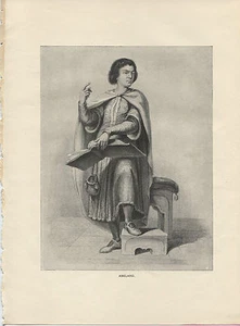 Alexander Pope's Abelard. Guilleminot. Antique 1892 wood engraving print. - Picture 1 of 1