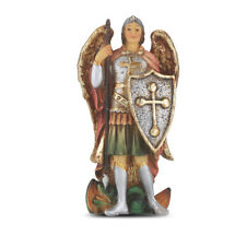 Statue St Michael The Defender Figurine 4 Inch Patron Saint w Holy Card