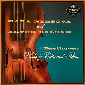ZARA NELSOVA Beethoven Works Cello & Piano Balsam UK LONDON 1957 BOX SET NM! - Picture 1 of 3