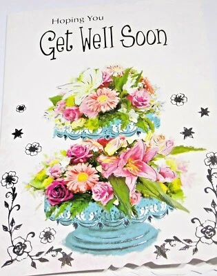 Get Well Soon Card by Heartstrings Cards. Flower Stand Theme - Image 1 of 3