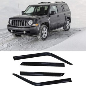 For 2007-2018 Jeep Patriot Dark Smoke Window Visor Sun Rain Guards Vent Shade