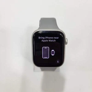 Bracelet sport GPS uniquement Apple Watch Series 9 45 mm argent aluminium gris A2984 - Photo 1 sur 7
