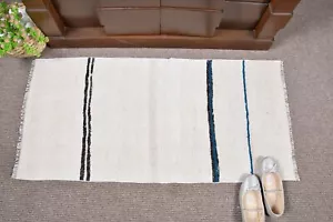 Vintage Rug, 1.7x3.7 ft Small Rug, Bedroom Rugs, Turkish Rugs, Wool Rug - Picture 1 of 10