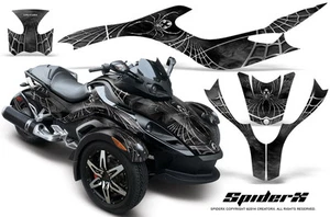 KIT DE GRÁFICOS CAN-AM BRP SPYDER RS GS CREATORX CALCOMANÍAS ARAÑA PLATA - Imagen 1 de 1