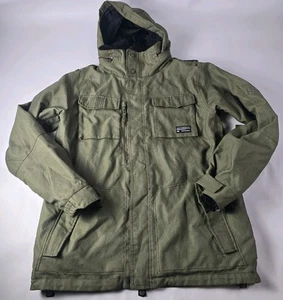 686 Jacket Mens Large Green Infidry 10k Hood Full Zip Snowboard Ski Waterproof - Picture 1 of 19